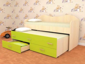 Кровать детская Нимфа двухместная 2.0 Венге/Дуб молочный в Стрежевом - strezhevoj.katalogmebeli.com | фото 2