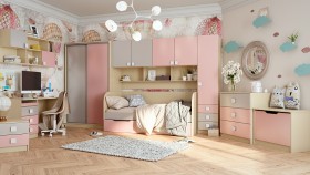 Детская комната Грэйси (Розовый/Серый/корпус Клен) в Стрежевом - strezhevoj.katalogmebeli.com | фото 13