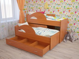 Кровать детская Радуга 1600 Млечный дуб/Венге в Стрежевом - strezhevoj.katalogmebeli.com | фото 6