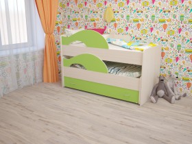 Кровать детская Радуга 1600 Млечный дуб/Венге в Стрежевом - strezhevoj.katalogmebeli.com | фото 8