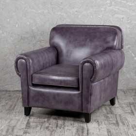 Кресло кожаное Элегант (Фиолетовый) в Стрежевом - strezhevoj.katalogmebeli.com | фото 1