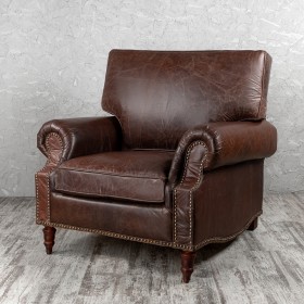 Кресло кожаное Лофт Аристократ (ширина 1100 мм) в Стрежевом - strezhevoj.katalogmebeli.com | фото 1