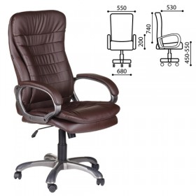 Кресло офисное BRABIX Omega EX-589 (коричневое) в Стрежевом - strezhevoj.katalogmebeli.com | фото 1