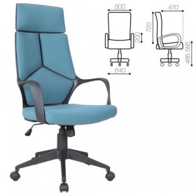 Кресло офисное BRABIX Prime EX-515 (голубая ткань) в Стрежевом - strezhevoj.katalogmebeli.com | фото 1