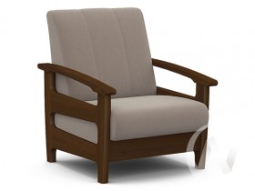 Кресло для отдыха Омега (орех лак/CATANIA COCOA) в Стрежевом - strezhevoj.katalogmebeli.com | фото 1
