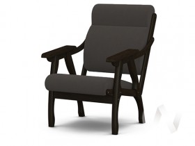 Кресло Вега-10 (венге лак/ULTRA GRAFIT) в Стрежевом - strezhevoj.katalogmebeli.com | фото 1