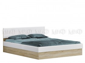 Кровать 1,4 спальня Фортуна (Дуб сонома/белый глянец) в Стрежевом - strezhevoj.katalogmebeli.com | фото