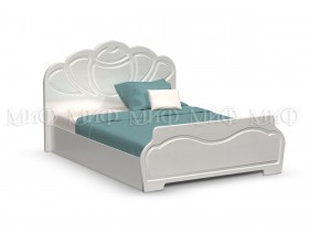 Кровать 1,4м Гармония (Белый/Белый глянец) в Стрежевом - strezhevoj.katalogmebeli.com | фото