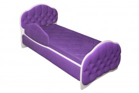 Кровать 160 Гармония 32 Фиолетовый (мягкий бортик) в Стрежевом - strezhevoj.katalogmebeli.com | фото