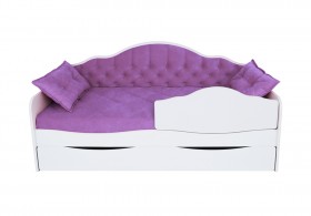 Кровать 170 серии Иллюзия Лайт 1 ящик 32 Фиолетовый (подушки) в Стрежевом - strezhevoj.katalogmebeli.com | фото