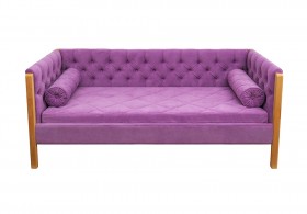 Кровать 180 серии Леди  32 Фиолетовый (подушка валик) в Стрежевом - strezhevoj.katalogmebeli.com | фото 1