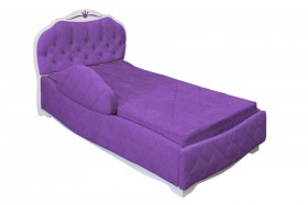 Кровать 190 Гармония Lux 32 Фиолетовый (мягкий бортик) в Стрежевом - strezhevoj.katalogmebeli.com | фото