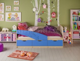 Кровать детская 1,6м Дельфин (Синий матовый) в Стрежевом - strezhevoj.katalogmebeli.com | фото