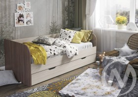 Кровать детская Балли 2-х уровневая (шимо темный/шимо светлый) в Стрежевом - strezhevoj.katalogmebeli.com | фото