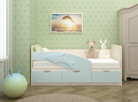 Кровать детская 1,6м Дельфин (Розовый металлик) в Стрежевом - strezhevoj.katalogmebeli.com | фото
