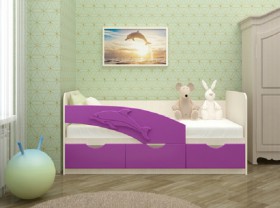 Кровать детская 1,6м Дельфин (Розовый металлик) в Стрежевом - strezhevoj.katalogmebeli.com | фото 8