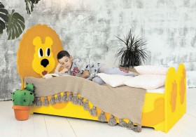 Кровать детская Лева 1.6 Желтый/Оранжевый в Стрежевом - strezhevoj.katalogmebeli.com | фото 1