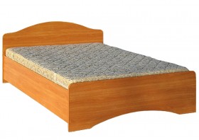 Кровать двойная 1600-1 без матраса (круглые спинки) Вишня Оксфорд в Стрежевом - strezhevoj.katalogmebeli.com | фото