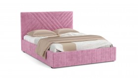 Кровать Гамма ш. 1400 (с основанием для хранения) (велюр тенерифе розовый) в Стрежевом - strezhevoj.katalogmebeli.com | фото