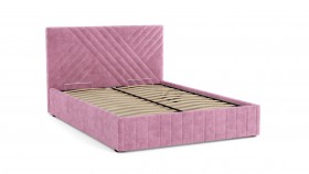 Кровать Гамма ш. 1400 (с основанием для хранения) (велюр тенерифе розовый) в Стрежевом - strezhevoj.katalogmebeli.com | фото 2