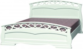 Кровать Грация-1 из массива сосны 900*2000 Белый античный в Стрежевом - strezhevoj.katalogmebeli.com | фото 5