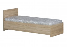 Кровать одинарная 800-2 без матраса (прямые спинки) Дуб Сонома в Стрежевом - strezhevoj.katalogmebeli.com | фото