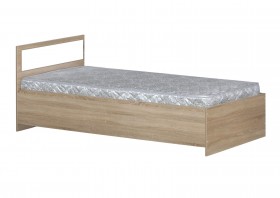 Кровать одинарная 900-2 без матраса (прямые спинки) Дуб Сонома в Стрежевом - strezhevoj.katalogmebeli.com | фото 1