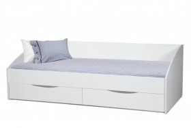Кровать одинарная "Фея - 3" (симметричная) New/(белый / белый / ДВПО: белый) в Стрежевом - strezhevoj.katalogmebeli.com | фото