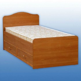Кровать одинарная 800-2 без матраса (прямые спинки) Дуб Сонома в Стрежевом - strezhevoj.katalogmebeli.com | фото 2