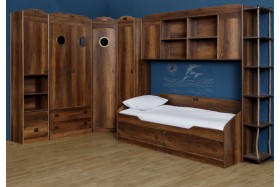 Кровать с 2-мя ящиками «Навигатор» (Дуб Каньон) в Стрежевом - strezhevoj.katalogmebeli.com | фото 10