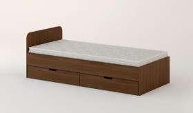 Кровать с ящиками 900 (Орех темный) в Стрежевом - strezhevoj.katalogmebeli.com | фото