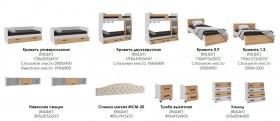 Лючия кровать 0,9 белый/ателье светлое в Стрежевом - strezhevoj.katalogmebeli.com | фото 2