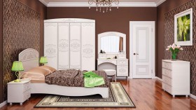 Модульная спальня Каролина в Стрежевом - strezhevoj.katalogmebeli.com | фото 1