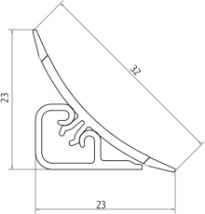 Плинтус LB-23, L=3000мм, умбрия темная в Стрежевом - strezhevoj.katalogmebeli.com | фото 2