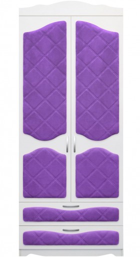 Шкаф 2-х створчатый с ящиками серии Иллюзия 32 Фиолетовый в Стрежевом - strezhevoj.katalogmebeli.com | фото