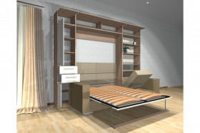 Шкаф-кровать с диваном Каролина в Стрежевом - strezhevoj.katalogmebeli.com | фото 3