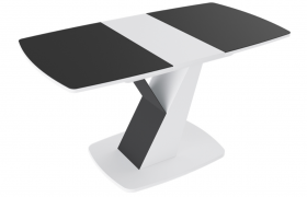 Стол обеденный «Гарда» Тип 1 (Белый/Стекло матовое черный графит) в Стрежевом - strezhevoj.katalogmebeli.com | фото 5