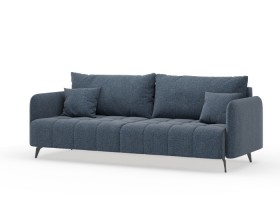 Валериан диван трёхместный прямой Синий, ткань RICO FLEX 101 в Стрежевом - strezhevoj.katalogmebeli.com | фото