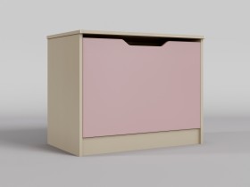 Ящик для игрушек Грэйси (Розовый/корпус Клен) в Стрежевом - strezhevoj.katalogmebeli.com | фото