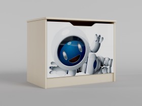 Ящик для игрушек Санни (Белый/корпус Клен) в Стрежевом - strezhevoj.katalogmebeli.com | фото